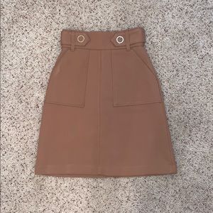 Brown high waisted skirt